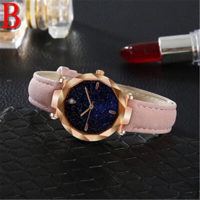 

Starry Sky Masonry Watch Waterproof Magnet Strap Buckle Leather Luxury Watch