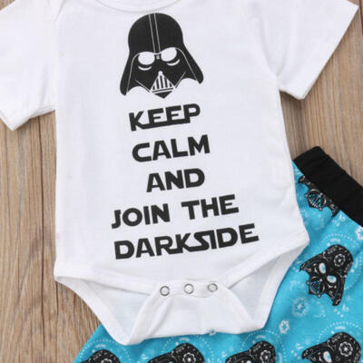 

Newborn Baby Boys Star Wars Romper Tops Bodysuit Long Pants Outfits Clothes AU