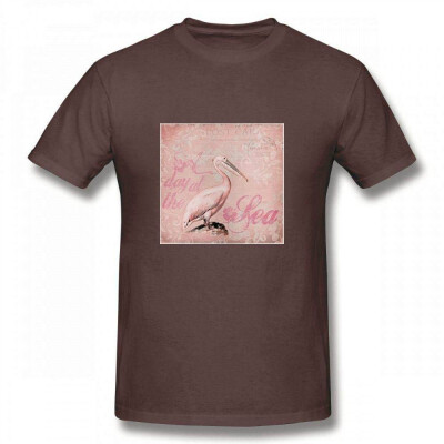 

Andrea Haase Animals Illustration Pelican retry Style Illustration in Pastel Pink Men T-Shirt