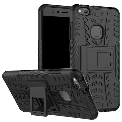 

Fivice Huawei Nova 3i Case TPU anti-fall tire pattern back clip bracket phone case