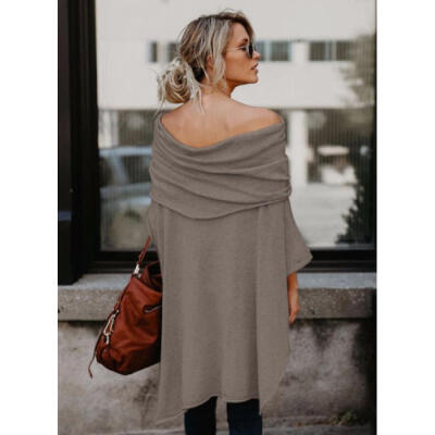 

AU Stock Women Oversized Loose T Shirt Baggy Tops Blouse Batwing Jumper Pullover