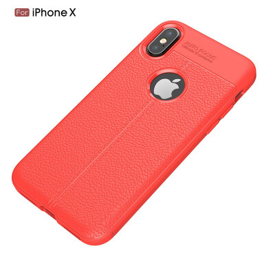 

Fivice iphone X case Luxury leather TPU silicone anti-fall soft shell phone case