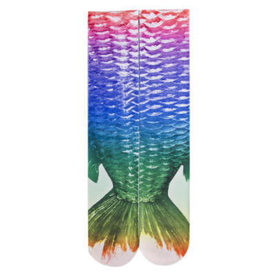 

3D Women Girls Mermaid Print Socks High Knee Beach Cosplay Costume Stockings