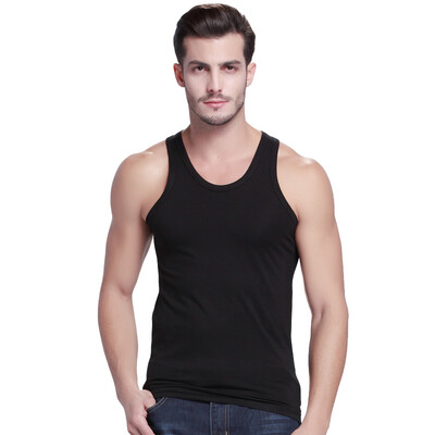 

Snow men&39s vest pure color mercerized cotton vest men&39s four seasons standing primer X-600211 black XXXL 185