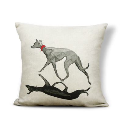 

Greyhound Cushion I Love Dog Cover Pillow Keep On Smile Rose Country Style Settee For Teen Throw Pillow Cover 43Cm Burlap Famous