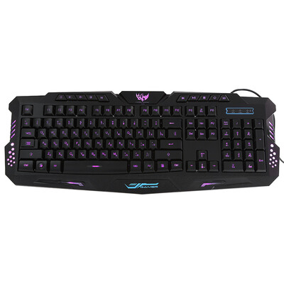 

A877 Three Adjustable Backlight Colors USB Wired Gaming Keyboard for Laptop Desktop