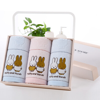 

Золото No. Miffy хлопок сатин половины махровых полотенца вышито подарок MF1012H мягкий и абсорбирующий полотенце три загруженных 74 * 34см мешок подарка