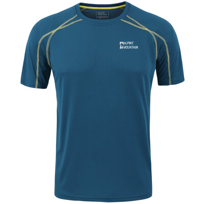 

El Monte ALPINT MOUNTAIN outdoor T-shirt quick-drying quick-drying breathable round neck short sleeve speed dry T-shirt fitness training suit 640-511 peacock blue XL