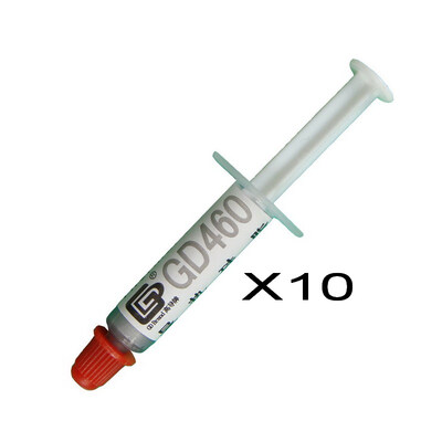 

GD Brand 10 Pieces GD460 Thermal Paste Grease Silicone Heat Sink Compound Silver Net Weight 1 Gram Short Syringe For CPU GPU SSY1