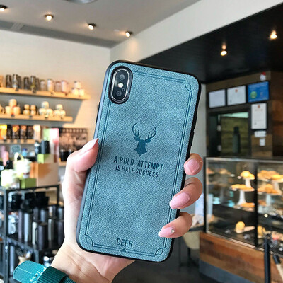 

Elk Embossed Mobile Phone Case For iPhone 8 Plus Shell