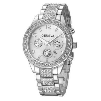 

Fashion Ladies Women Crystal Diamond Dial Stainless Steel Quartz Wrist Watch