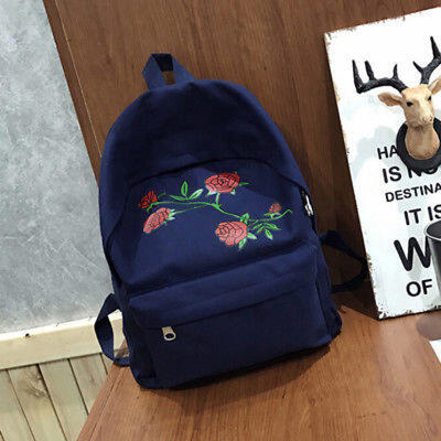 

Fashion Womens Girls School Backpacks Rucksack Floral Canvas Backpack Travel Bag