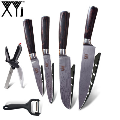 

XYj Best Kitchen Knife Set Sharp Blade Bend Handle Stainless Steel Kitchen Knives Cooking Accessories Set