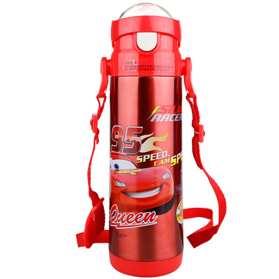

Disney DISNEY Child Insulation Cup Baby Cartoon Belt Stretcher Insulation Pot 500ML Auto Red