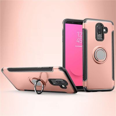 

Fivice Samsung Galaxy J8 2018 case PC metal ring shell magnetic car bracket TPU phone case