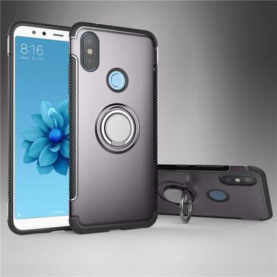 

Fivice Xiaomi MI 6X case PC metal ring shell magnetic car bracket TPU phone case