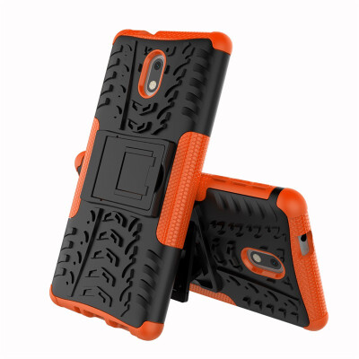 

Fivice Nokia 3 Case TPU anti-fall tire pattern back clip bracket phone case