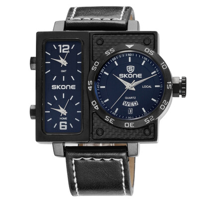 

SKONE Sport Quartz Watch 3ATM Water-resistant Watch Men Wristwatches Male Relogio Musculino Calendar