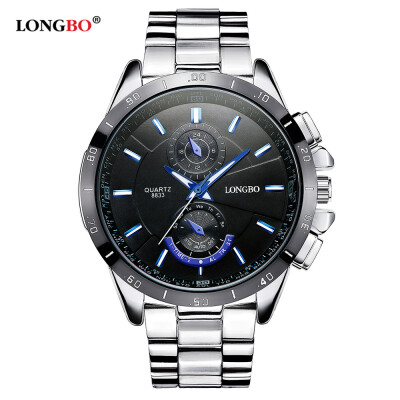 

LONGBO Brand New Fashion Sports Wristwatch Luxury Quartz Watches Men Alloy Strap Watches Man Waterproof Military Watch 8833