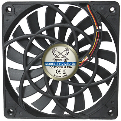 

Squash SCYTHE SY1212SL12M 12cm fan CPU fan thin section 12mm thickness 1600 rpm 3pin fan