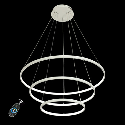 

Lazada Remote Control Pendant Light with Three Rings for Living Room Coffee Shops