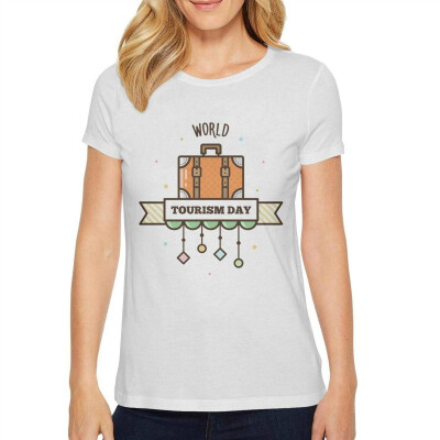

Melinda World Travel Day Product Women White Tshirts Cotton Lovely T-Shirts