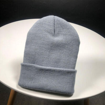 

UK Men Women Wind Knitted Woolly Winter Slouch Beanie Skateboard Hat Cap