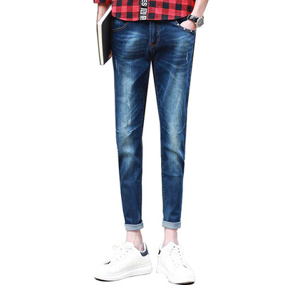 

(MSEK) мужские джинсы джинсы корейский стрейч Slim NZK3618 светло-голубой 36