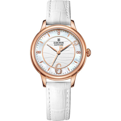 

According to wave EBOHR watch colorful series of fashion mother plum blue comfortable belt quartz female watch 50370146