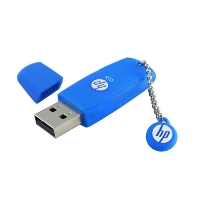 

HP 16GB USB20 U disk v188w blue environmental protection rubber U disk