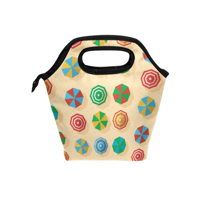 

Lunch Bag Tote Bag Colorful Umbrella Travel Picnic Organizer Lunch Holder Handbags Lunch Bag Box