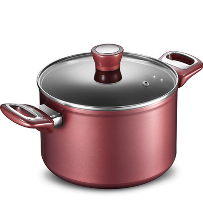 

Jingdong supermarket] Ai Shida 22CM new non-stick multi-use complex soup pot TL22A1WG-C soup pot Induction Cooker Gas General wine red