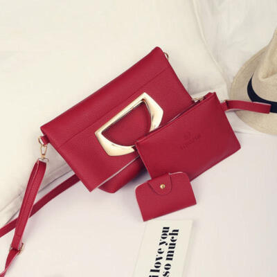 

3pcs Women Leather Handbag Lady Shoulder Bags Tote Purse Messenger Satchel Set