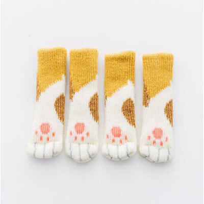 

4Pcs Furniture Table Chair Foot Leg Knit Socks Cover Pads Floor Protector New