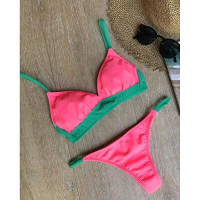 

Women Push-up Padded Bra Bandage Bikini Set Swimsuit Triangle Swimwear Bathing