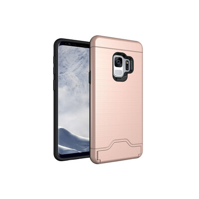 

Fivice Samsung S9 Case TPU all-inclusive anti-drop brushed card with bracket mobile phone case