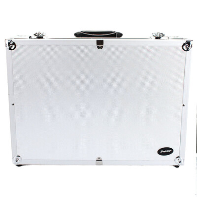 

Pojiao Pro&39skit 9PK-730N white aluminum toolbox large tool box storage box