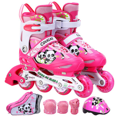 

Lion lion shoes full set of skates shoes roller skates shoes roller skates kung fu panda MZS757 pink  code in the code