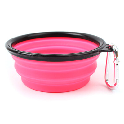 

Foldable Silicone Pet Dog Bowl Portable Silicone Pet Bowl Collapsible Dog Food & Water Tool Expandable Cup Dish Plate for Cat Feed