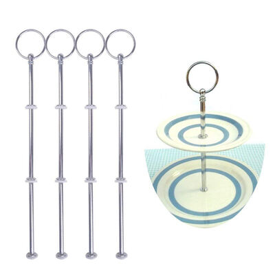 

UpperX 8-piece set silver-colored metal pole Mittellochausstech animal Stand 2 to 3 Etagere Etage f Pies wedding cake cake stand