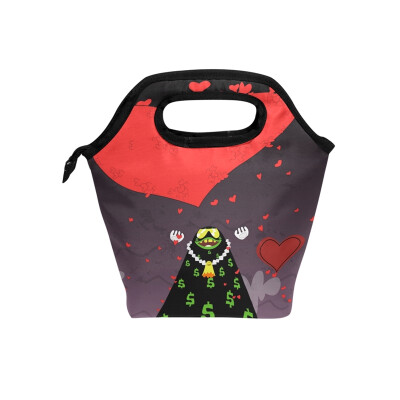 

Lunch Tote Bag Humor Love Travel Picnic Insulated Lunch Handbags Portable Zipper Lunch Bag Box