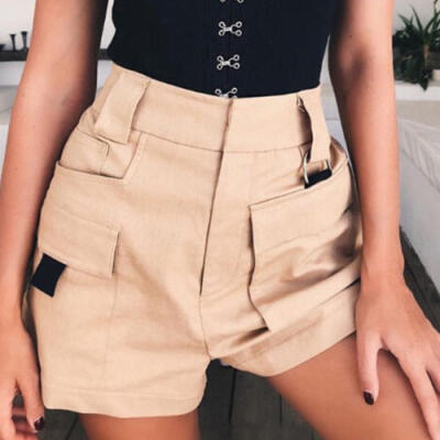 

Women High Waisted Floral Casual Summer Beach Short Hot Pants Ruffle Mini Shorts