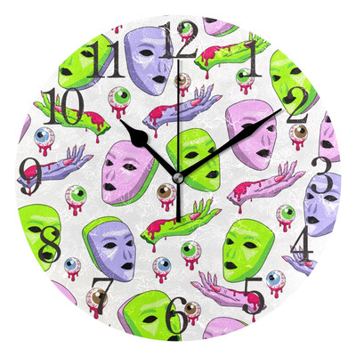 

Wall Clock Arabic Numerals Design Bloody Eyeballs Round