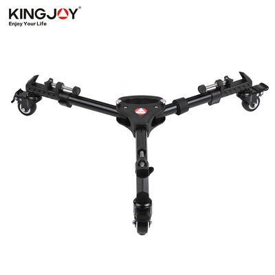 

Kingjoy VX-600 Pro 3 Tripod Wheels Pulley Universal Folding Camera Tripod Dolly Base Stand w Nylon Carrying Bag Max Load 20Kg