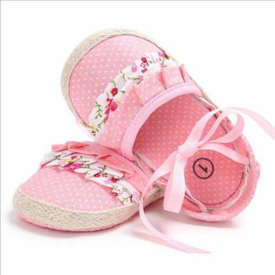 

Summer Baby Girls Shoes Newborn Lace Flower Soft Sole Sandals First Walker Shoe