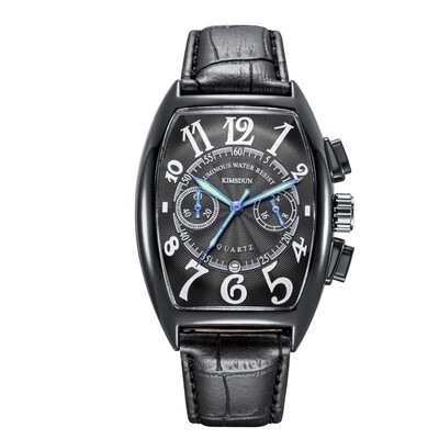 

KIMSDUN K - 817D Business Leather Waterproof Quartz Watch - MULTI-A