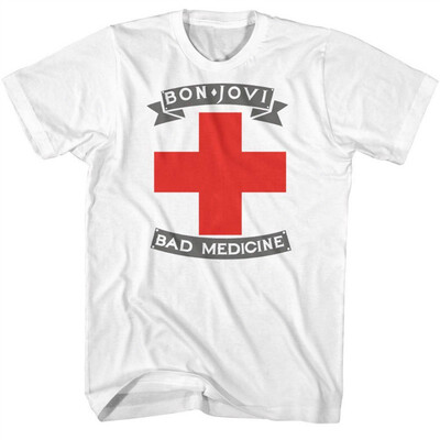 

Bon Jovi T-Shirt Bad Medicine White Tee