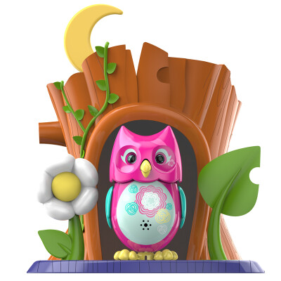 

Silverlit Toy Intelligent Toy Model Toy Electric Model Toy Girl Toy Concert Owl Tree House (Rose Red) SLVC883610CD00101