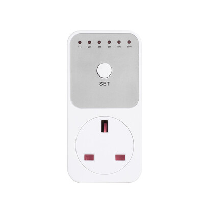 

1-10 Hours Indoor Countdown Timer Socket Set Switch with Grounded Pin Energy Saving Plug