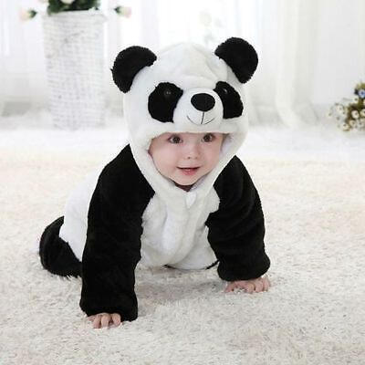 

Winter Toddler Infant Baby Girls Boys 3D Panda Romper Jumpsuit Playsuit Outfits